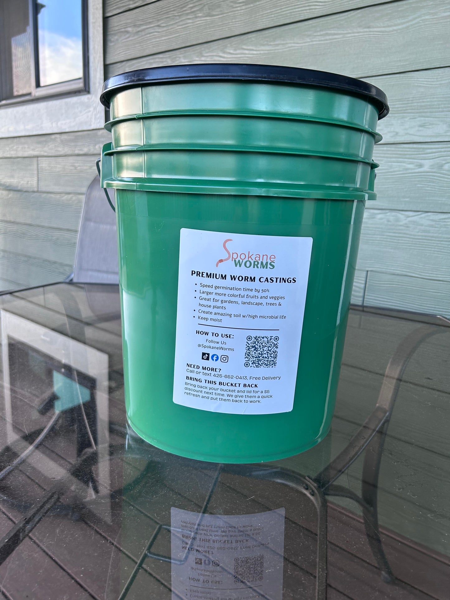 Worm Castings - 5 gallon bucket